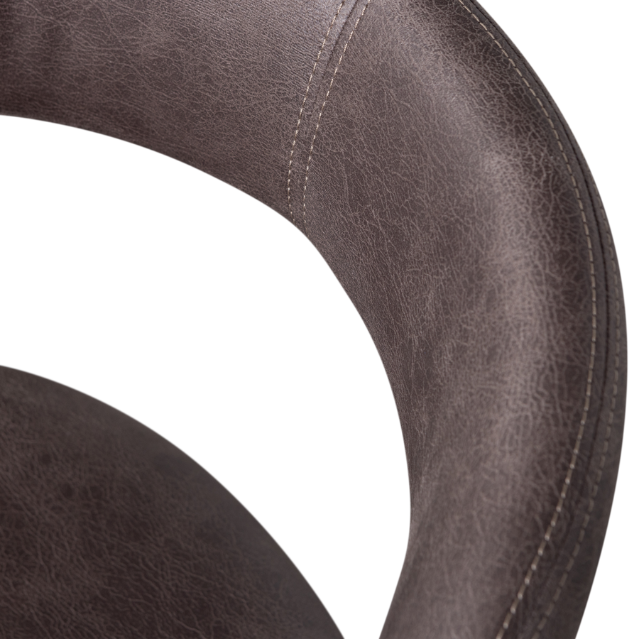 Noble eetkamerstoel leerlook zwart/grijs (set of 2)
