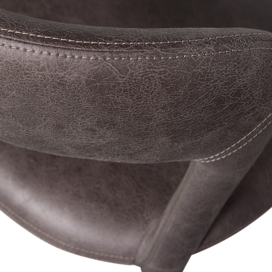Noble eetkamerstoel leerlook zwart/grijs (set of 2)