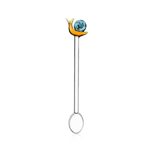 set 2 pcs spoons w/ snail and frog