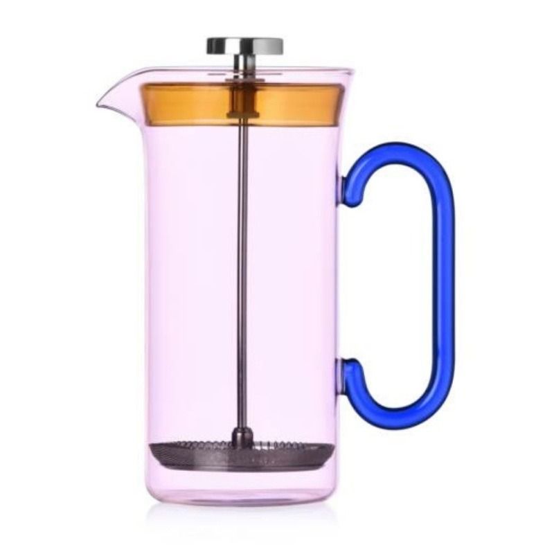 french press big yellow pink blue