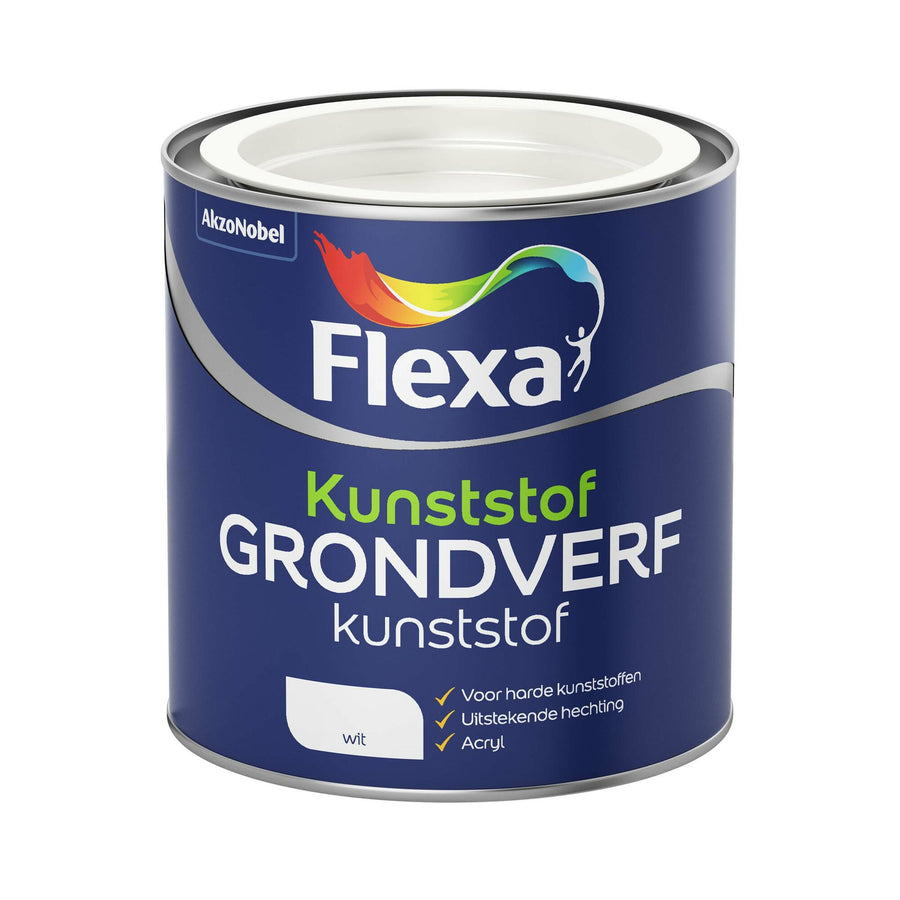 Fl Wg Grondverf Kunststof Wit 250ml