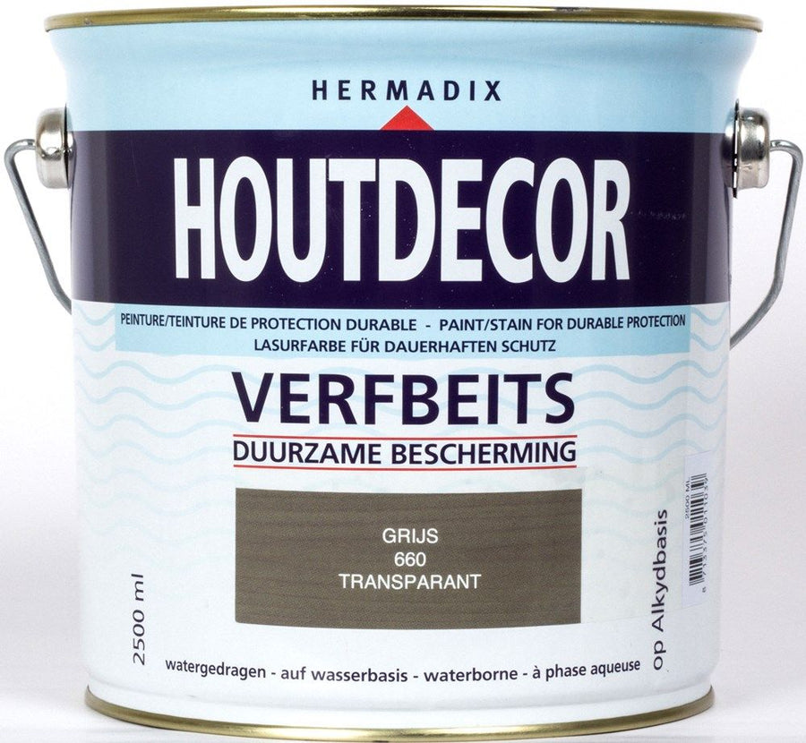 Hermadix houtdecor verfbeits 660 2500 ml tr. grijs