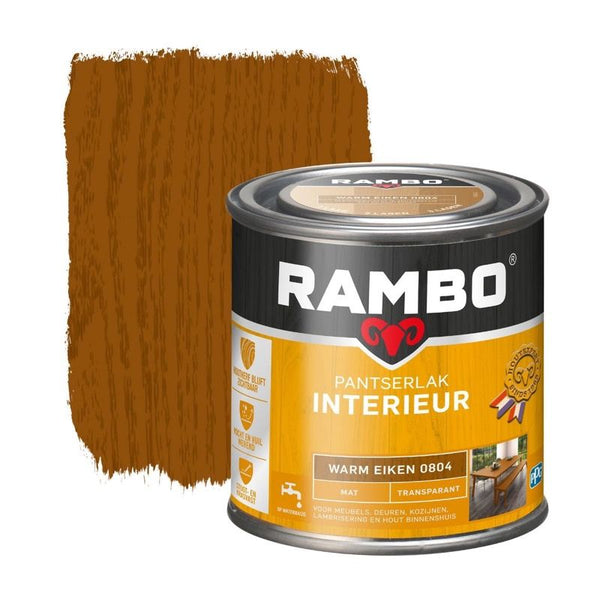 Rambo interieurlak transp. mat 804 250ml warm eiken