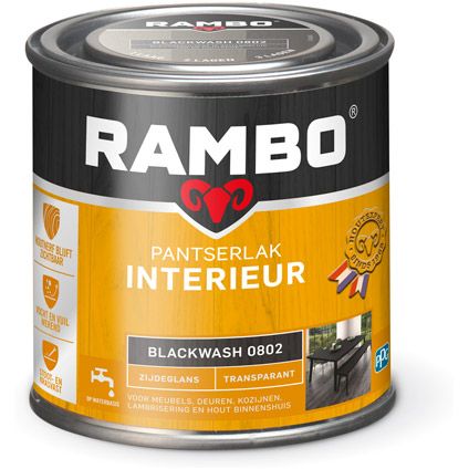 Rambo interieurlak transp. zgl 802 250ml black wash