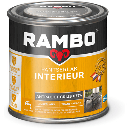 Rambo interieurlak transp. zgl 774 250ml antracietgrijs