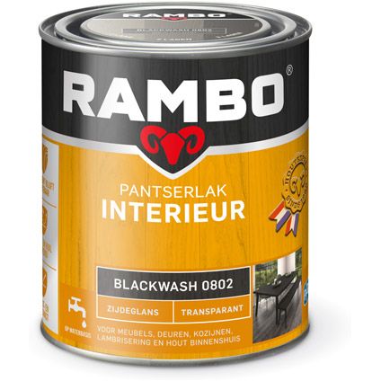 Rambo interieurlak transp. zgl 802 750ml blackwash