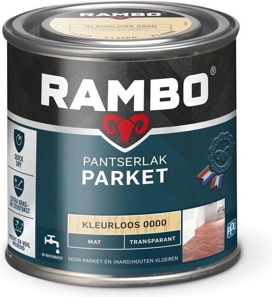 Rambo pantserlak parket acryl mat 250ml