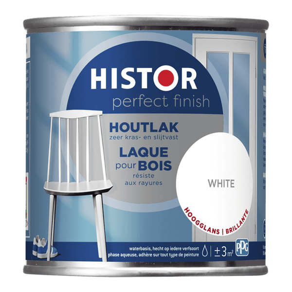 Histor pf houtlak hoogglans white 250ml white