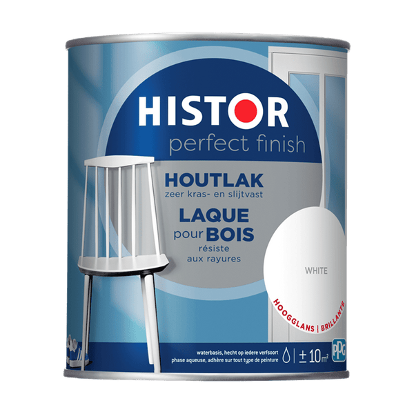 Histor pf houtlak hoogglans white 750ml white