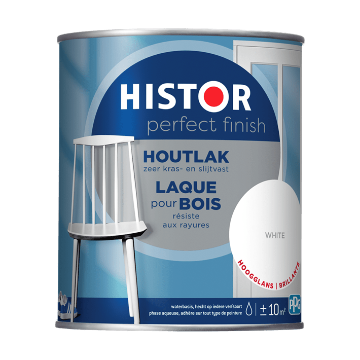Histor pf houtlak hoogglans white 750ml white