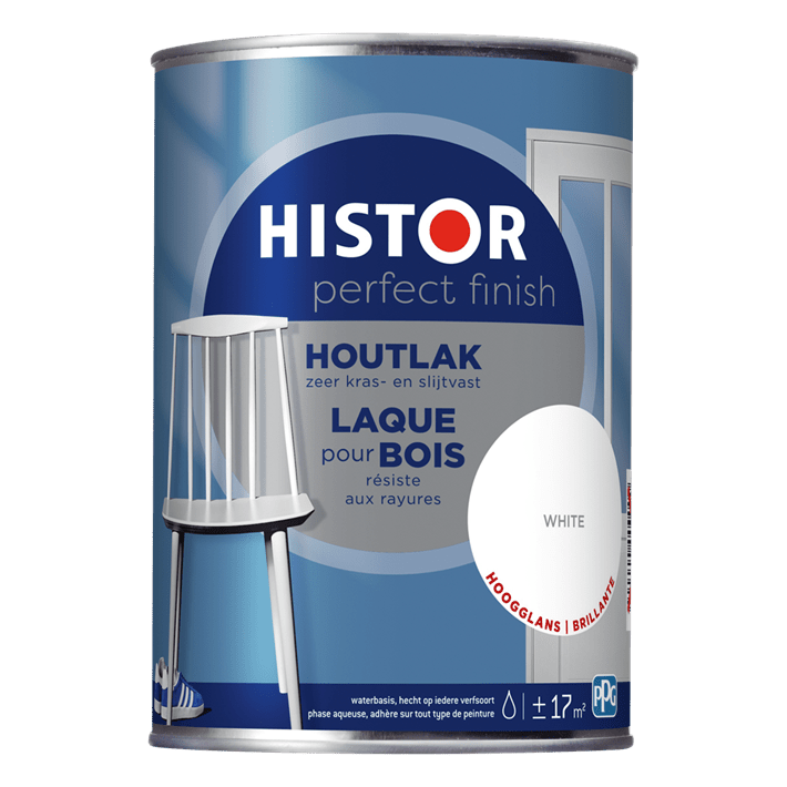 Histor pf houtlak hoogglans white 1250ml white
