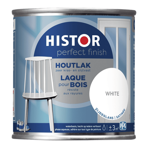 Histor pf houtlak zijdeglans white 250ml white