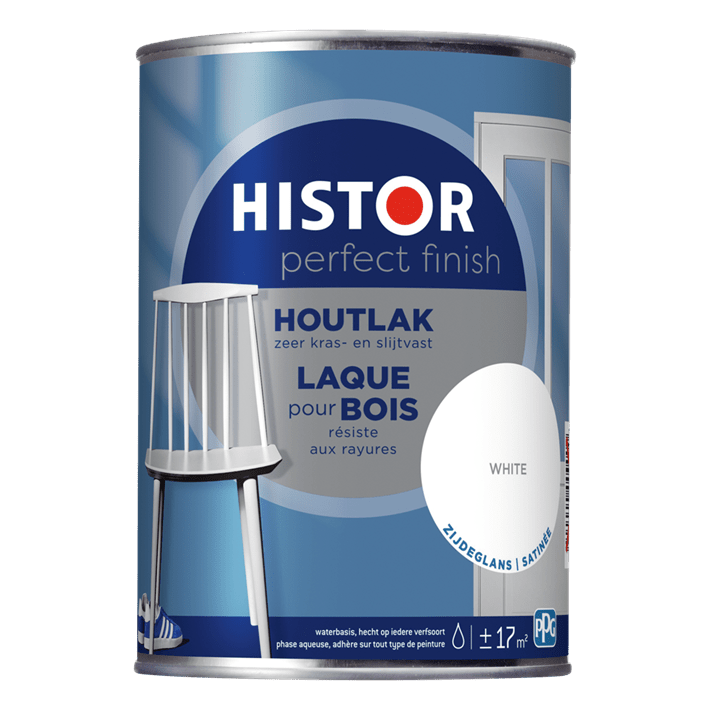 Histor pf houtlak zijdeglans white 1250m white