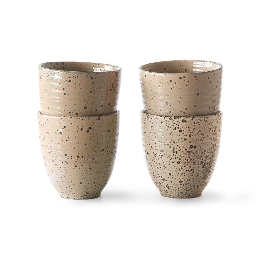 gradient ceramics: mug taupe (set of 4)