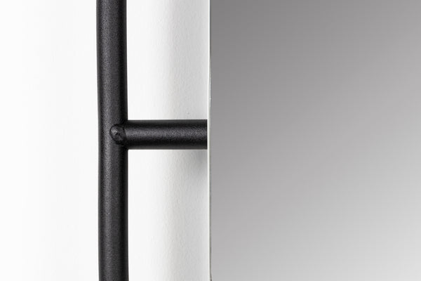 Emma spiegel/ wandspiegel ovaal 56x70 cm zwart