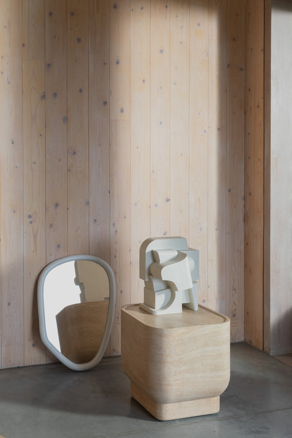 Looks spiegel/ wandspiegel organische vorm off white s