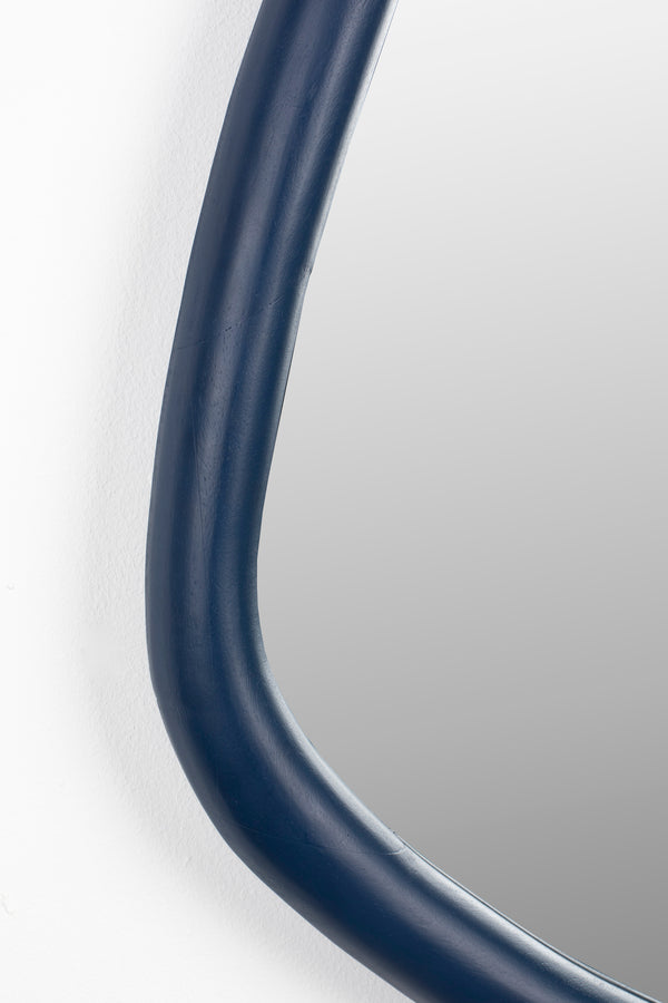 Looks spiegel/ wandspiegel organische vorm navy/ blauw m