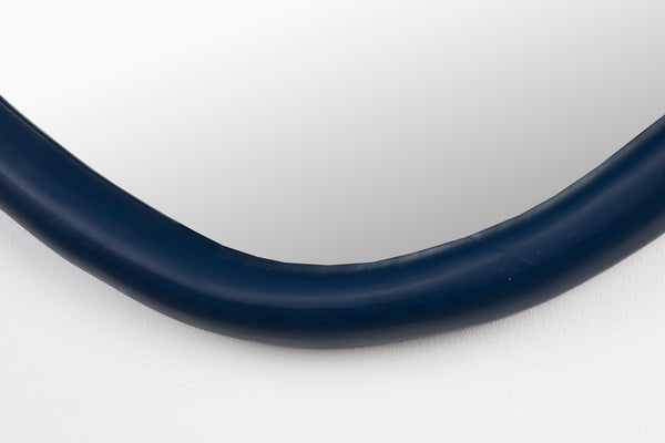 Looks spiegel/ wandspiegel organische vorm navy/ blauw m