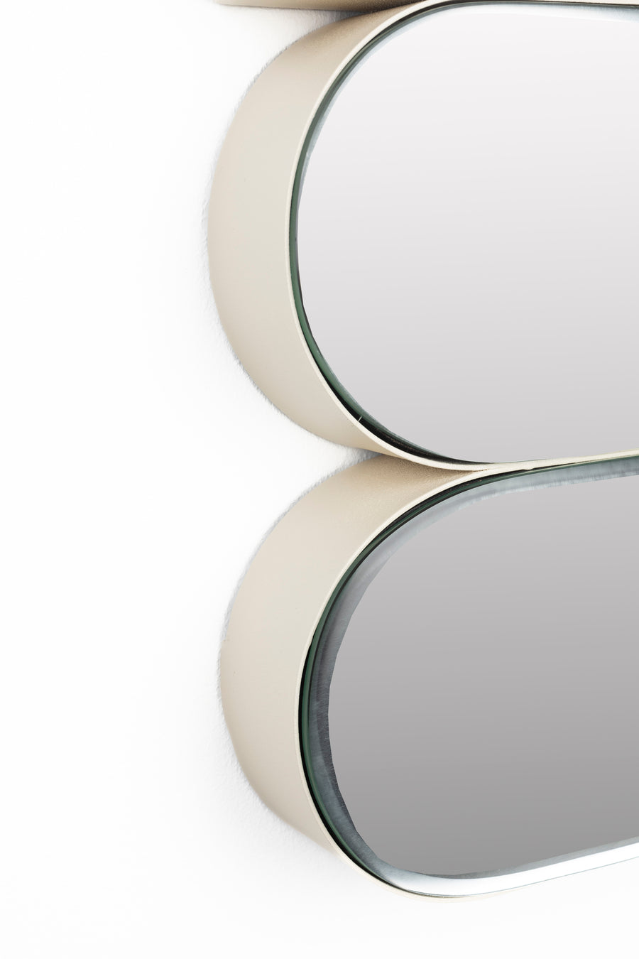 Glamour spiegel/ wandspiegel beige