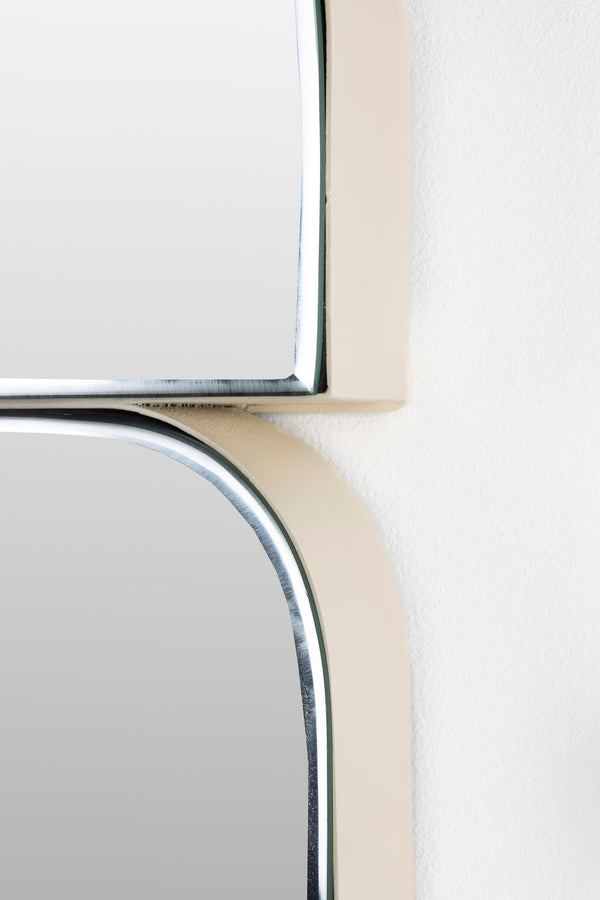 Glamour spiegel/ wandspiegel beige
