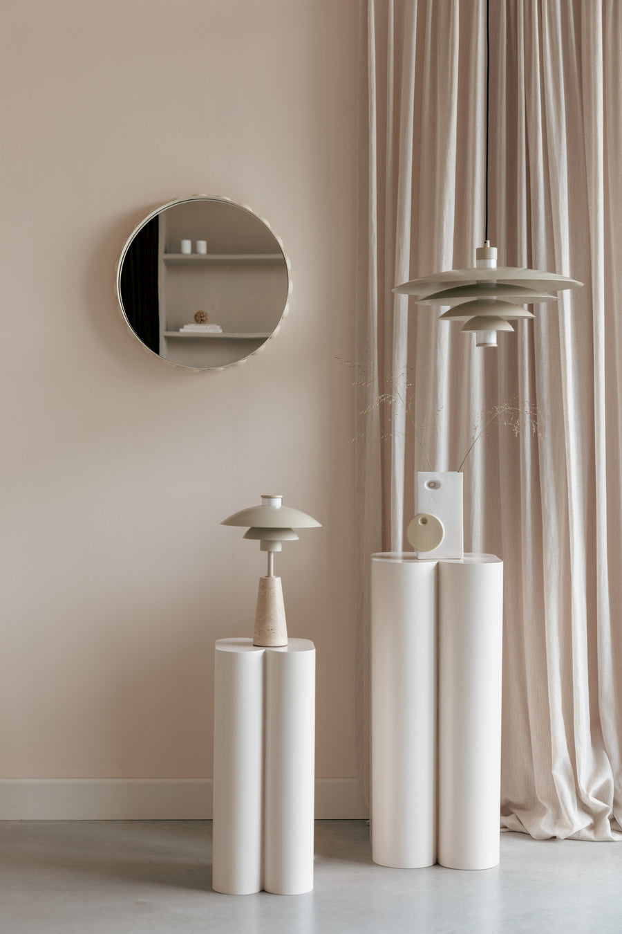 Bubbles spiegel/ wandspiegel beige