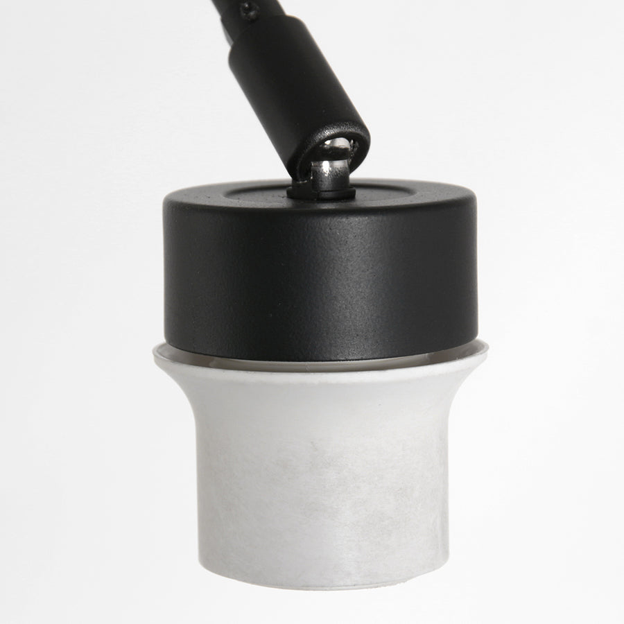Vloerlamp Prestige Chic 7395ZW+K1068GS Zwart-Wit Linnen