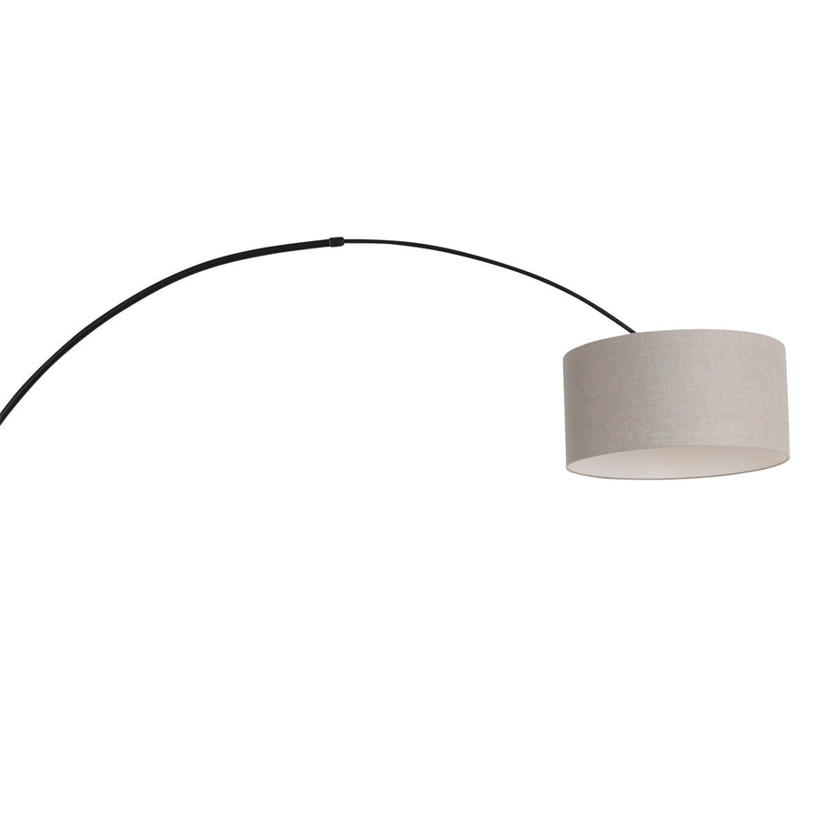 Wandlamp Sparkled Light 1481ZW+K1068RS Zwart-Grijs Linnen