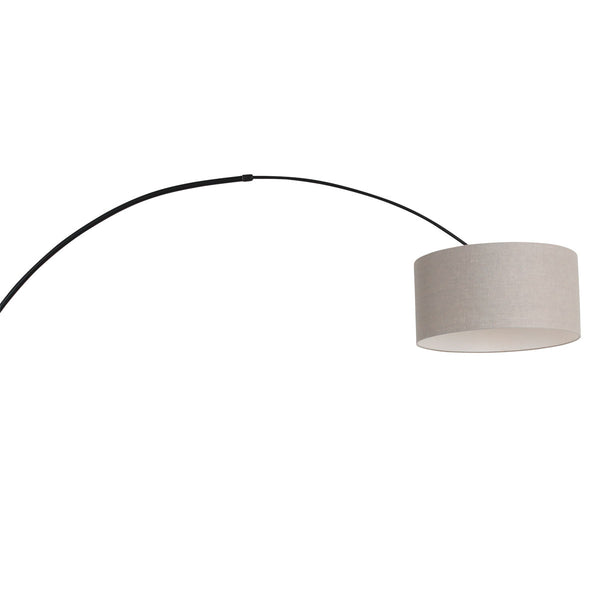 Wandlamp Sparkled Light 1481ZW+K1068RS Zwart-Grijs Linnen