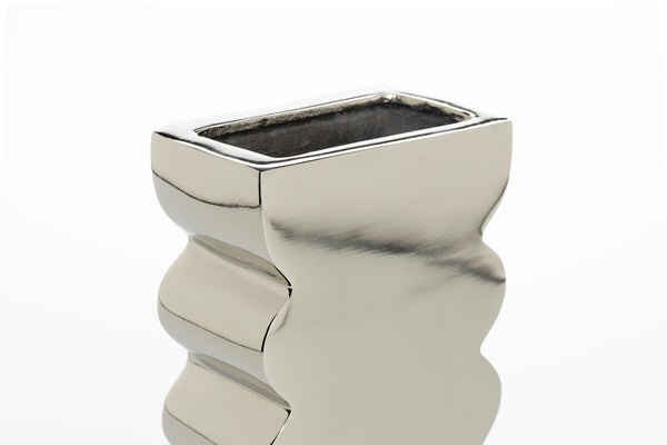 Curves vaas s shiny zilver (set of 8)