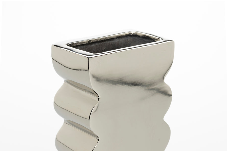 Curves vaas s shiny zilver (set of 8)