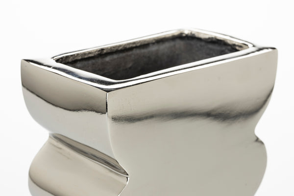 Vaas Curves L Glanzend Zilver (set van 4)