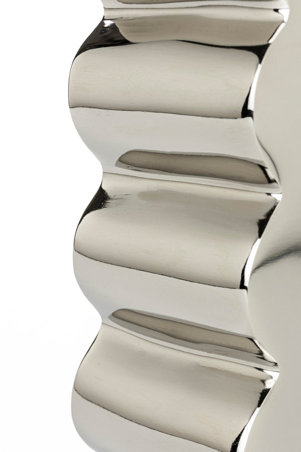 Vaas Curves L Glanzend Zilver (set van 4)