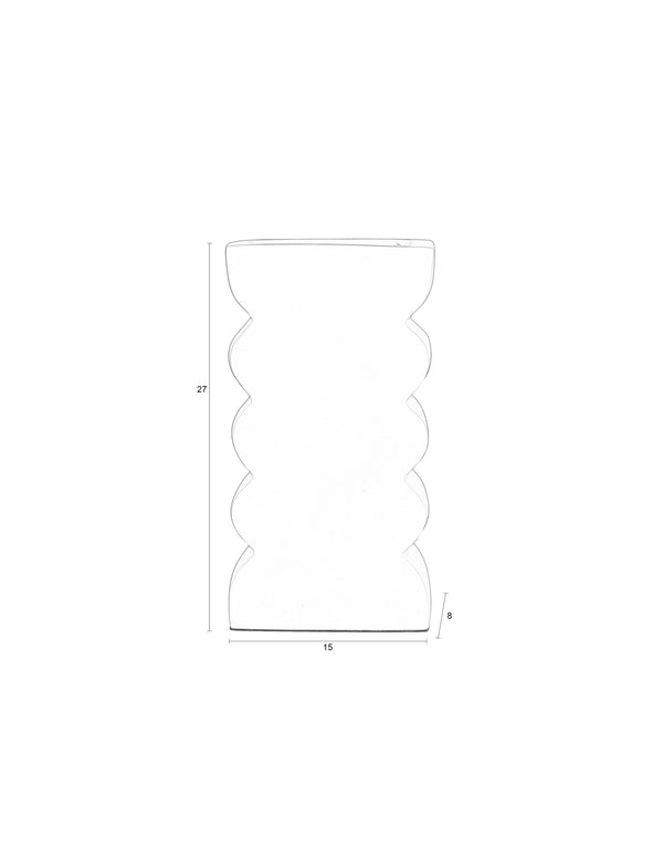 Vaas Curves L Glanzend Zilver (set van 4)