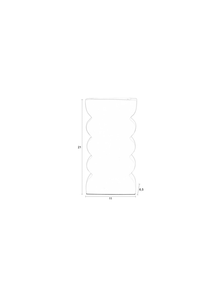 Curves vaas s shiny beige (set of 8)