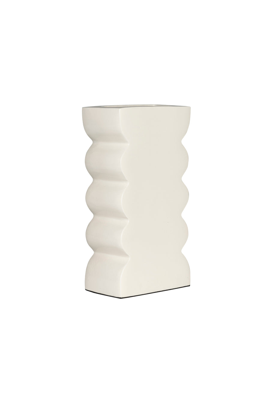 Vaas Curves L Glanzend Beige (set van 4)