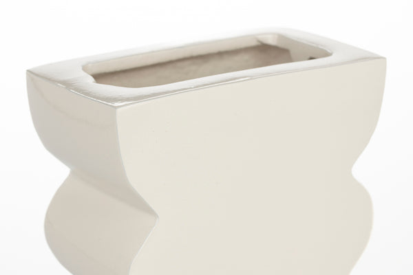 Vaas Curves L Glanzend Beige (set van 4)