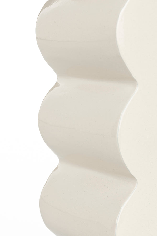 Vaas Curves L Glanzend Beige (set van 4)