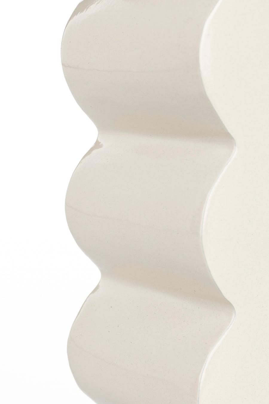 Vaas Curves L Glanzend Beige (set van 4)