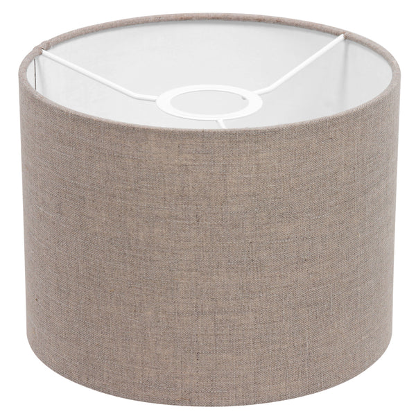 Wandlamp Stang 8203ZW Zwart + Kap Grijs Linnen
