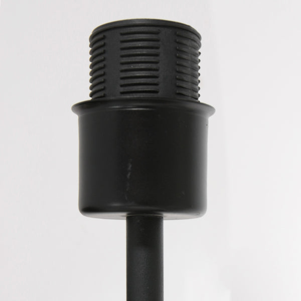 Wandlamp Stang 8203ZW Zwart + Kap Grijs Linnen