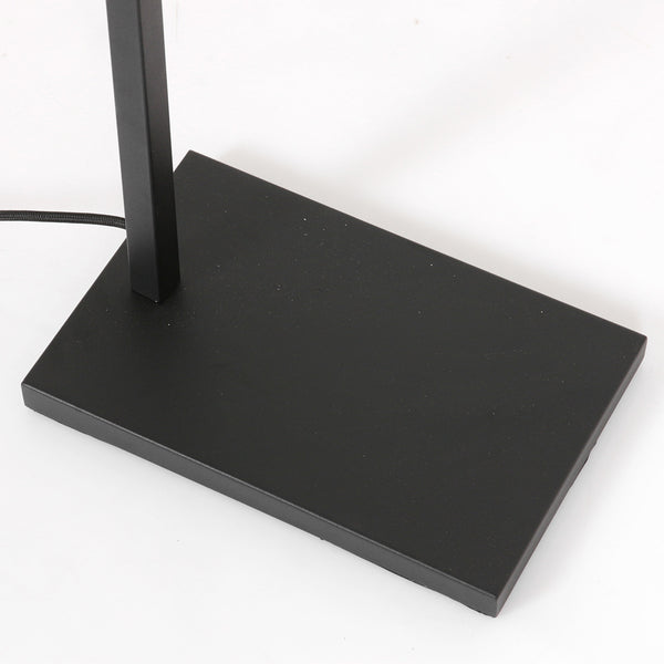 Vloerlamp Stang 8218ZW Zwart + Kap Wit Linnen