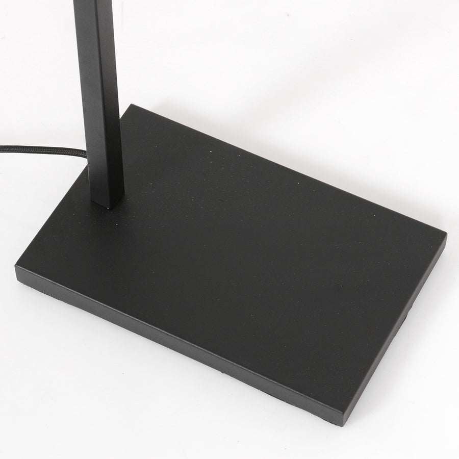 Vloerlamp Stang 8218ZW Zwart + Kap Wit Linnen