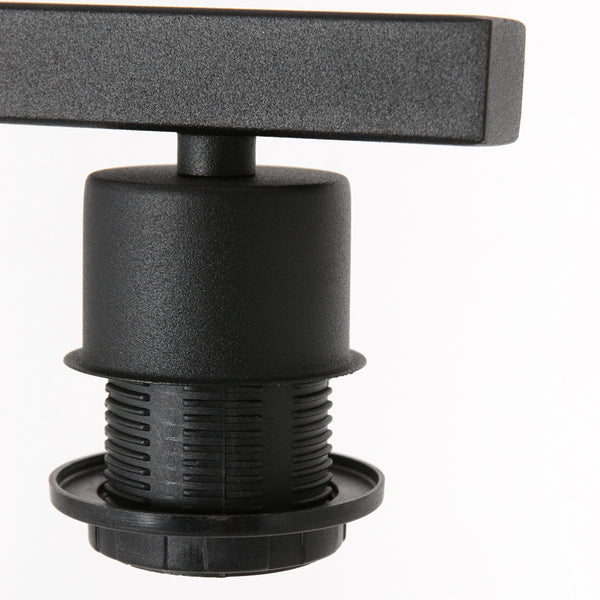 Vloerlamp Stang 8218ZW Zwart + Kap Wit Linnen
