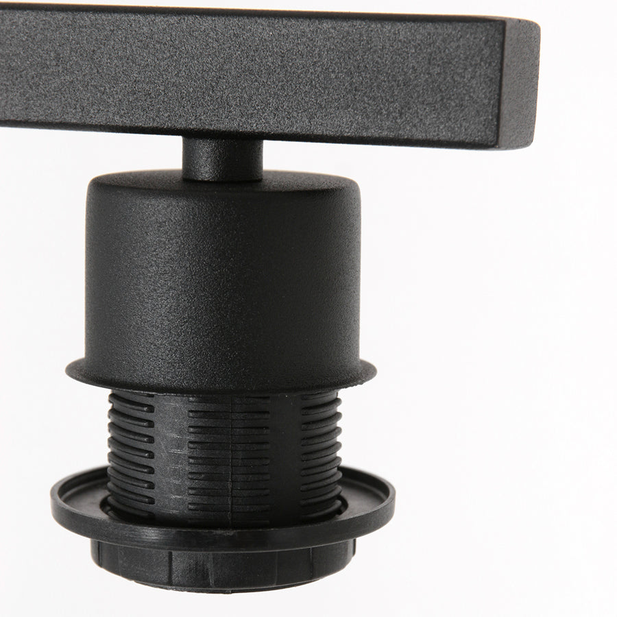 Vloerlamp Stang 8218ZW Zwart + Kap Wit Linnen