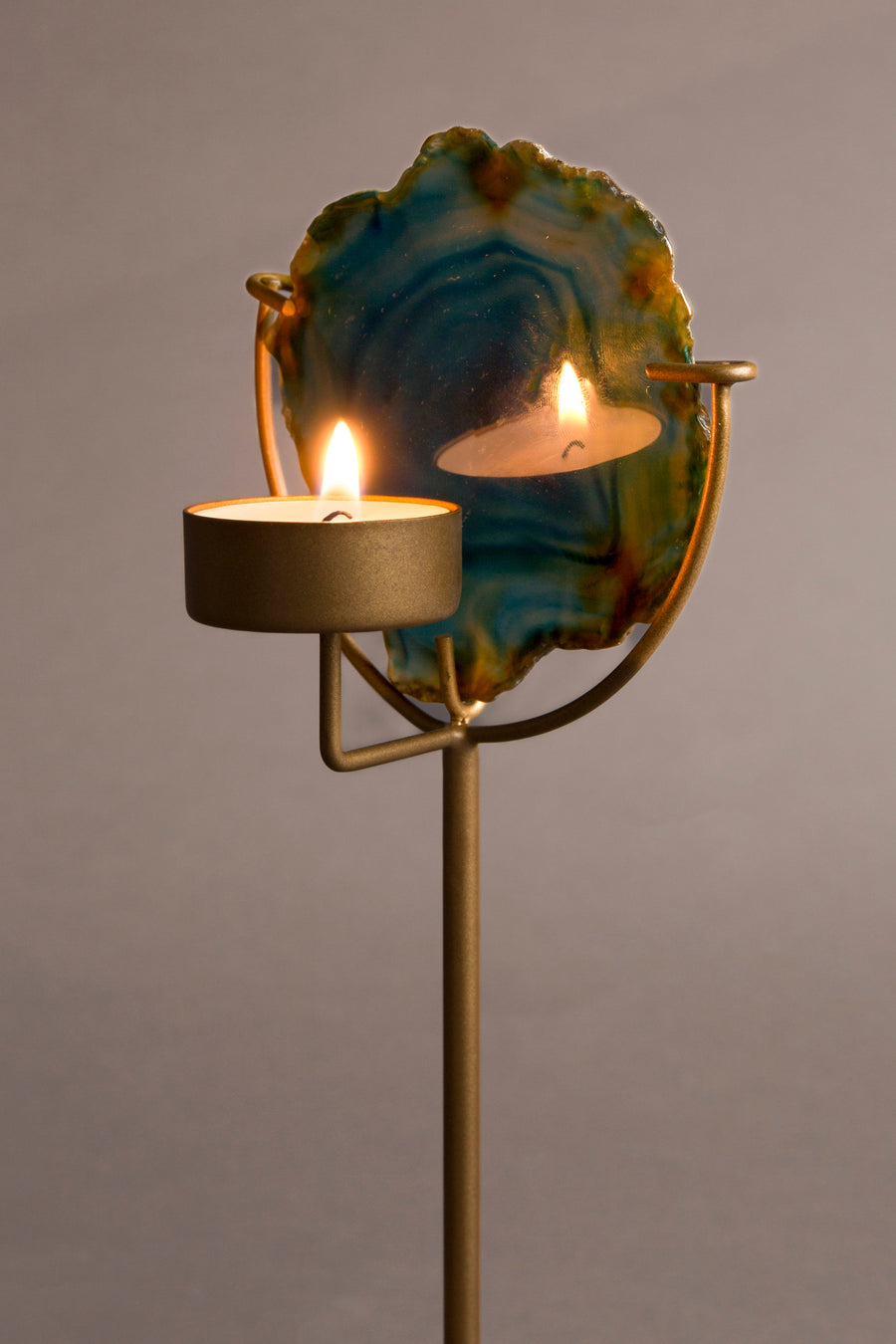 Kaarsenhouder Gem Blauw (set van 4)