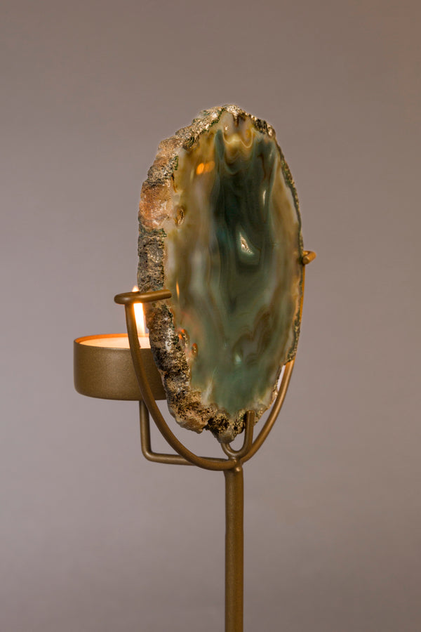 Kaarsenhouder Gem Groen (set van 4)