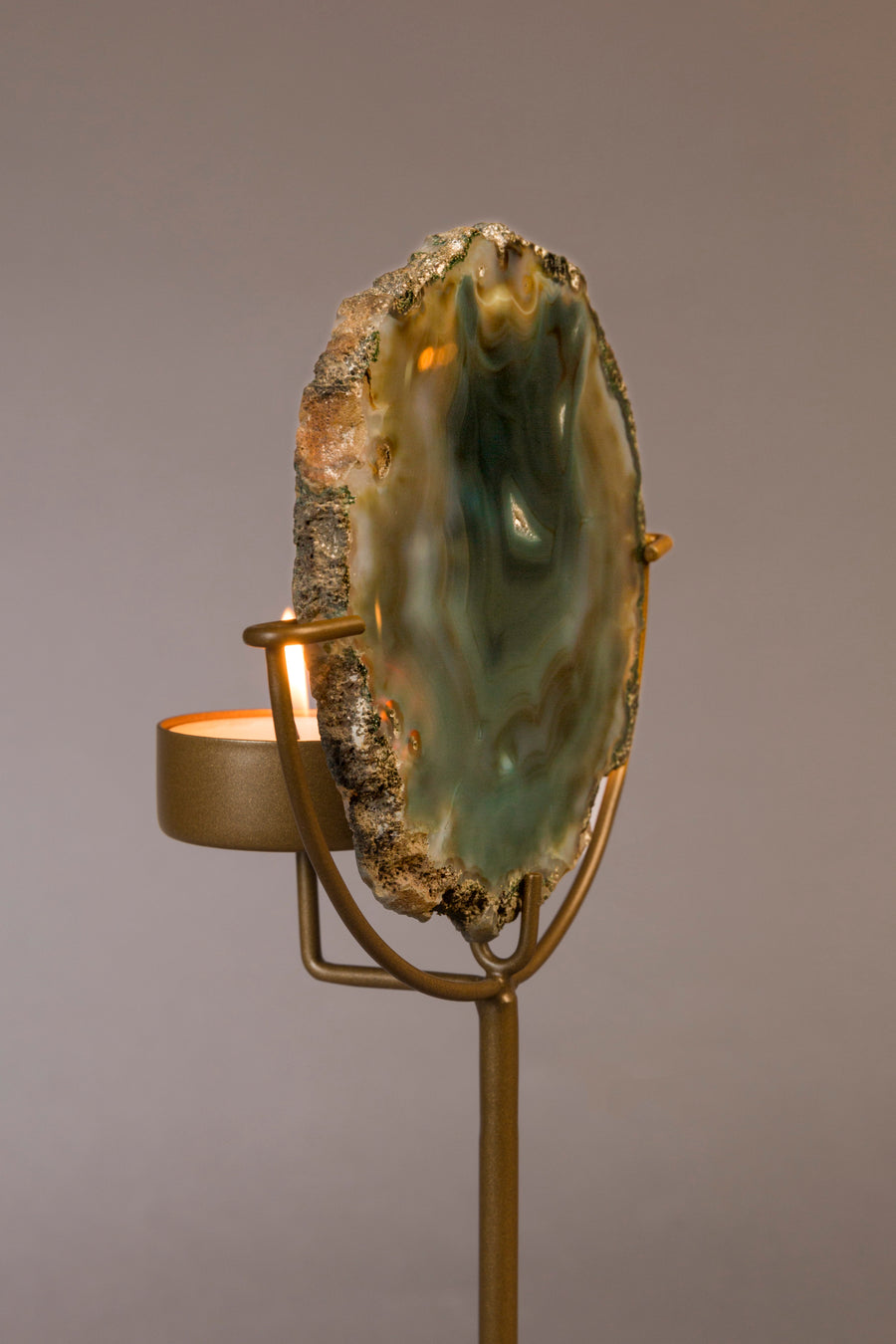Kaarsenhouder Gem Groen (set van 4)