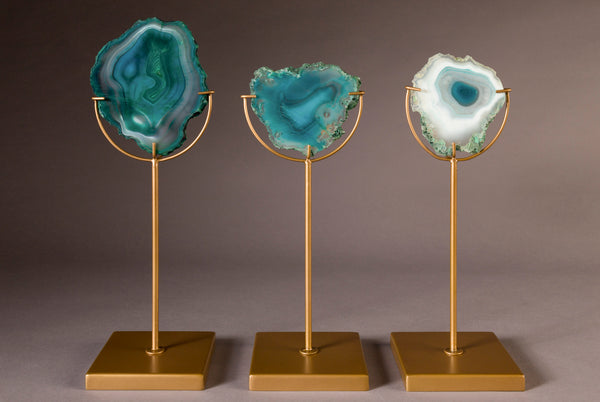 Kaarsenhouder Gem Groen (set van 4)