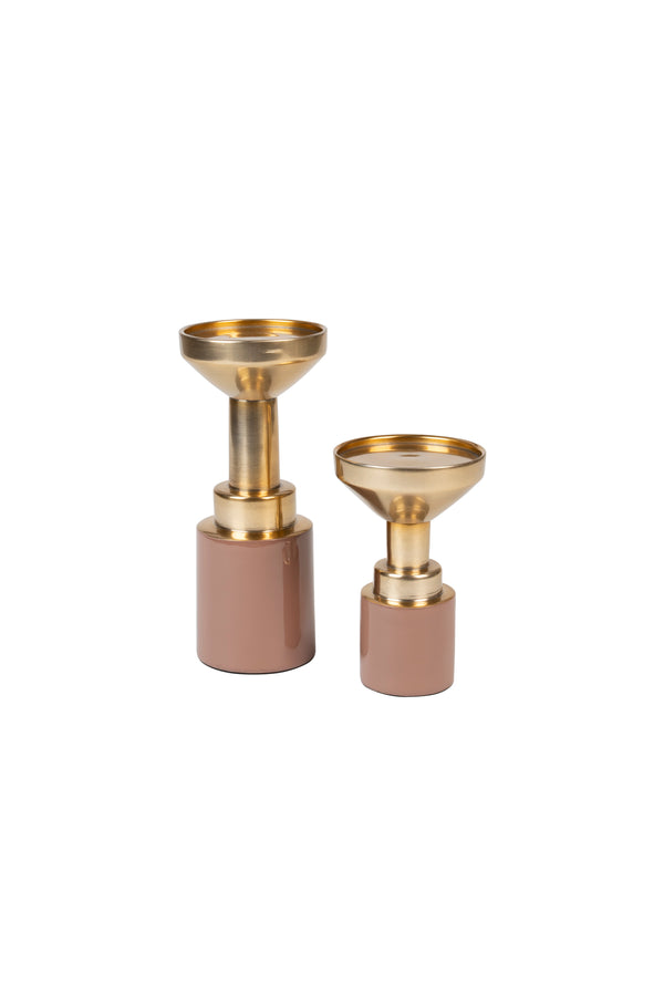 Kaarsenhouder Glam Roze M (set van 4)