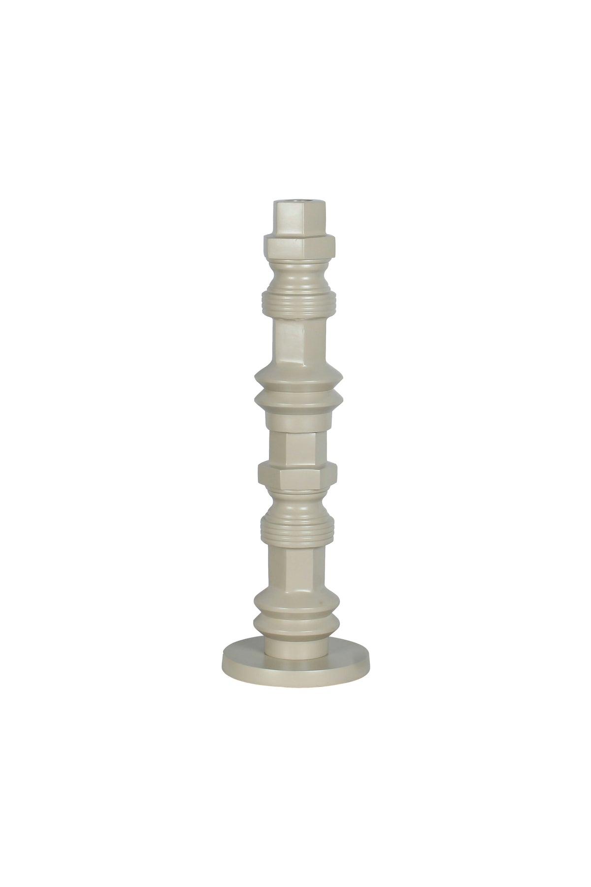 Totem kandelaar m beige (set of 4)